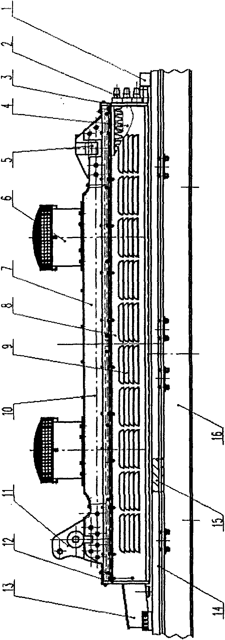 Forced air cooling high thrust flat three-phase linear asynchronous motor