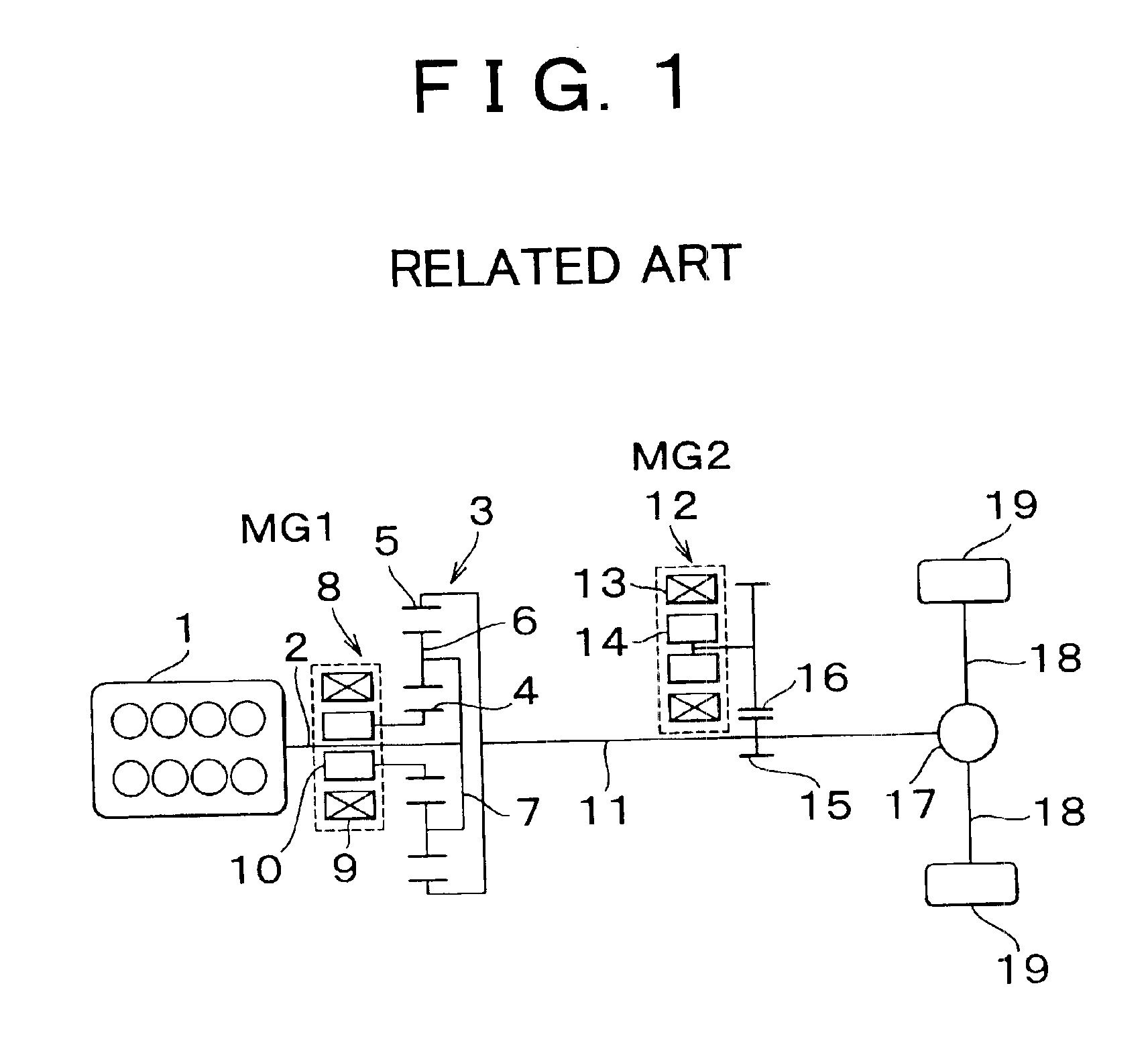 Hybrid-vehicle drive system with torque increasing device and driving method thereof