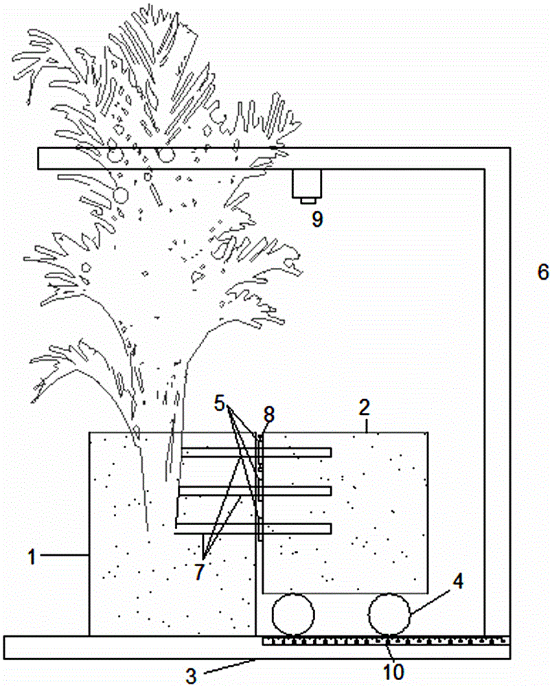 A visual monitoring device for root rock breaking mechanism