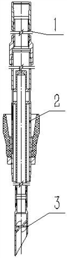 Rotational flow sand washing process pipe column