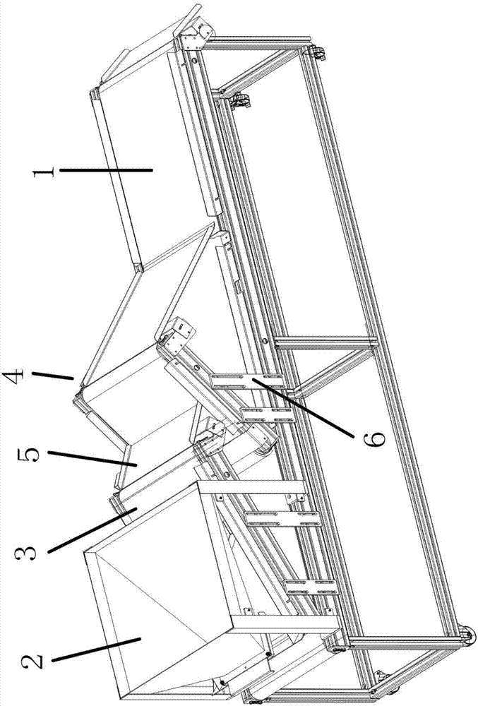 Turnover production line for articles large in surface friction coefficient difference