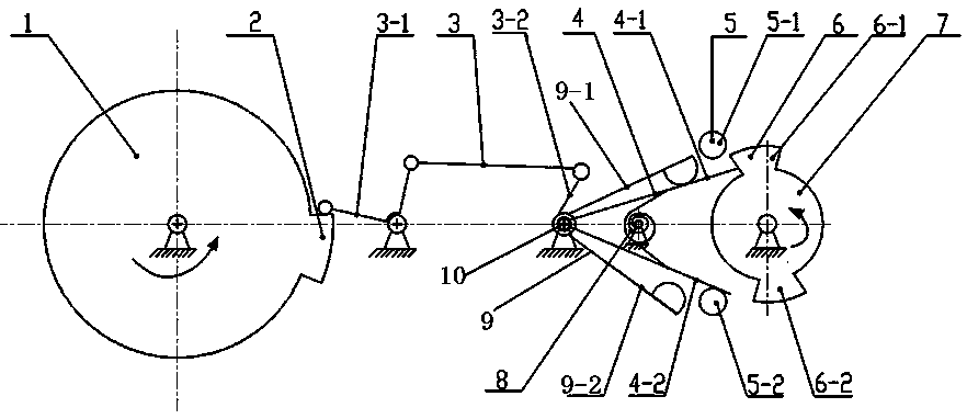 Shaft rotation limiting mechanism, shaft system and three-position electric switch using the mechanism