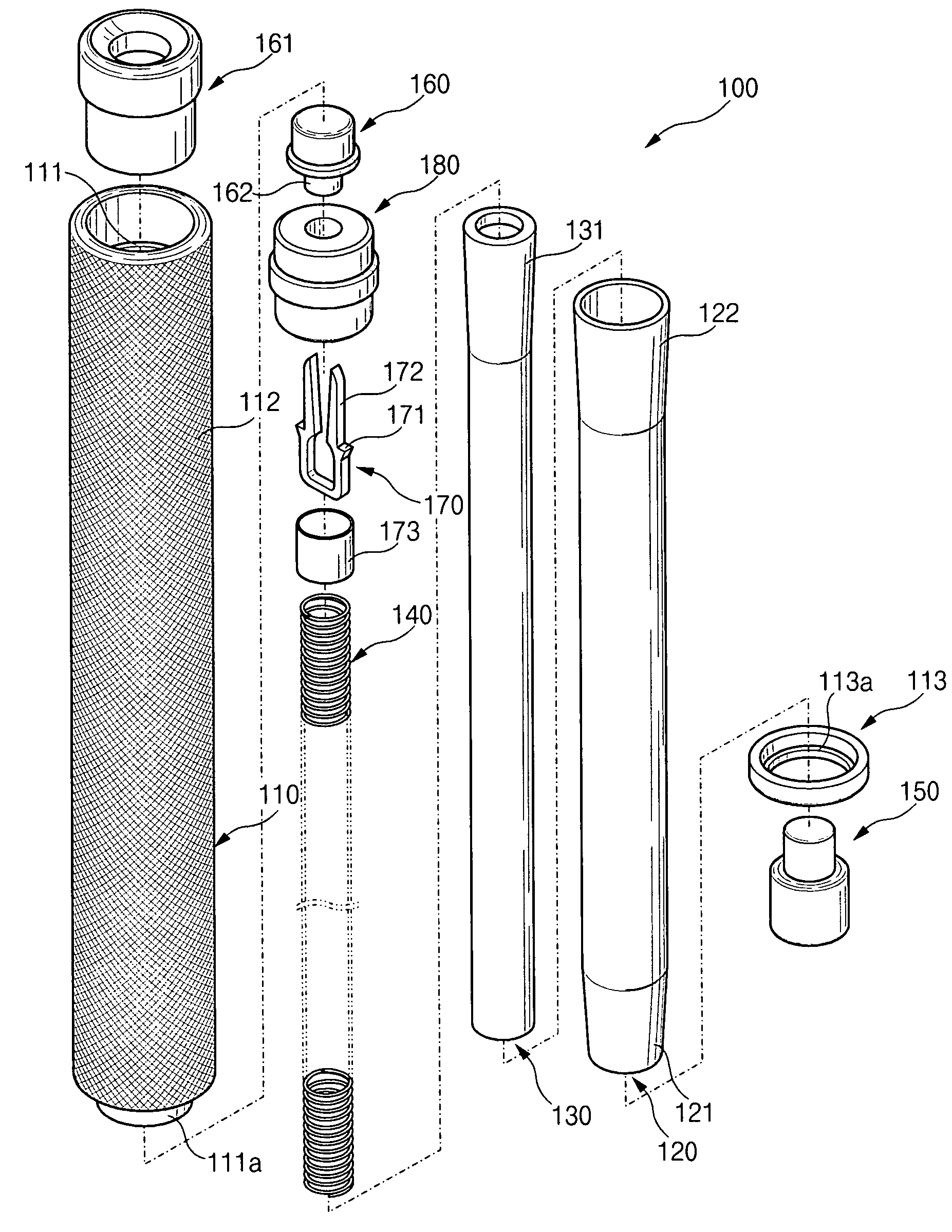 Expandable baton for self-protection