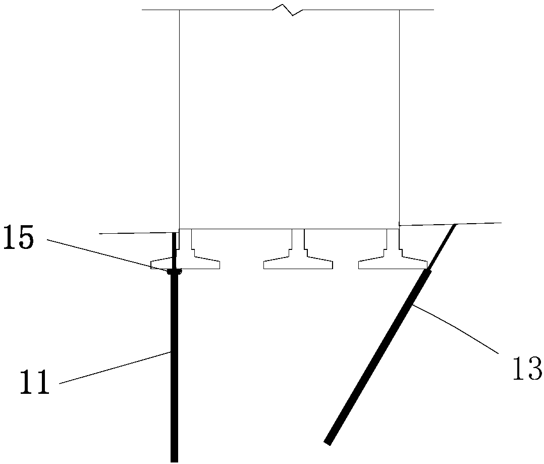 Rectification and reinforcement structure for inclined building and construction method thereof