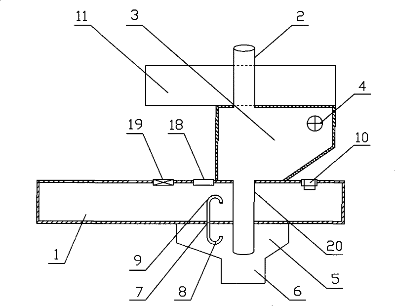 Modular case type same-layer water supplying and discharging device