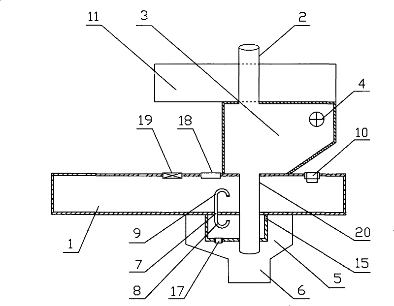 Modular case type same-layer water supplying and discharging device