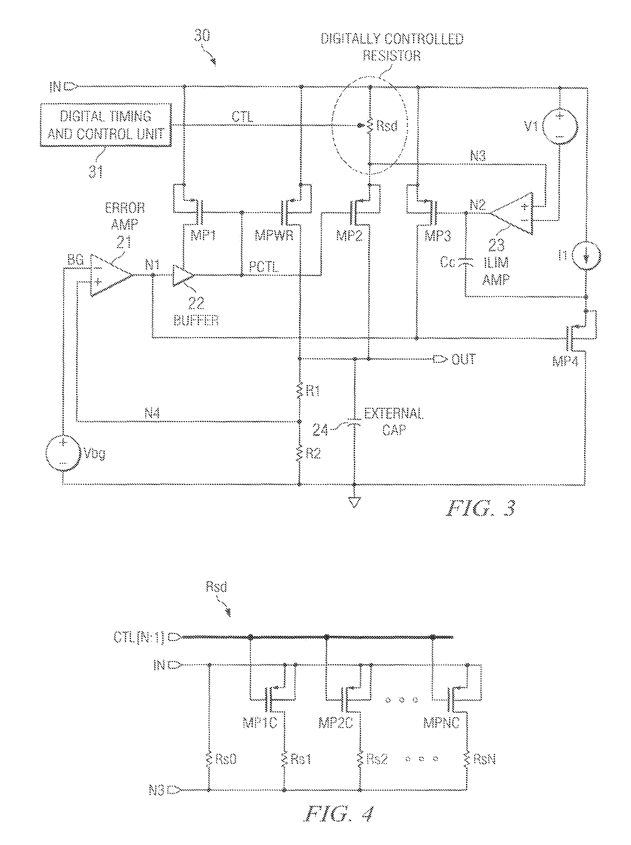 Soft-start circuit and method for low-dropout voltage regulators