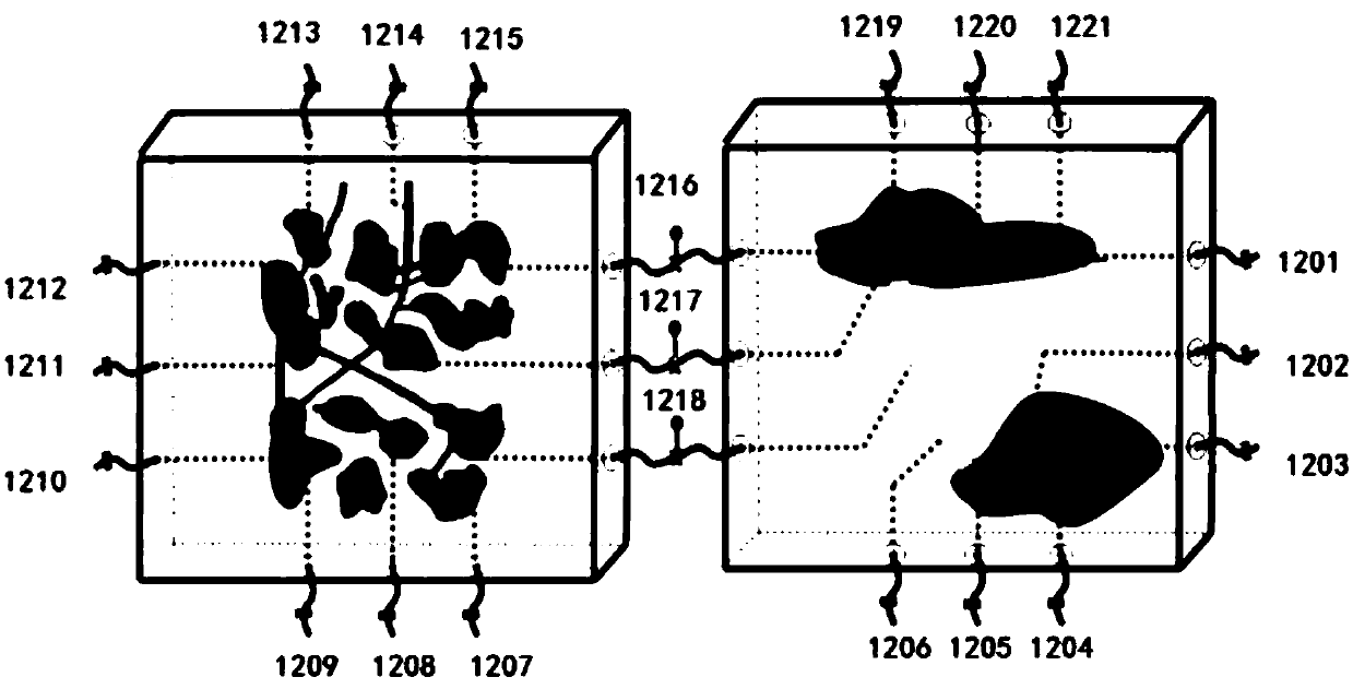 Physical model combination method and experimental device for displacement of carbonate fracture-cave reservoirs