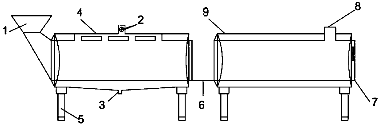 Vibration stirring type aggregate screening device