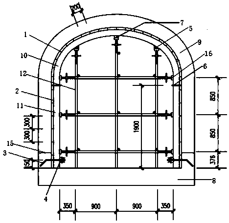 Self-anchored template bracket system for connecting channel and construction method