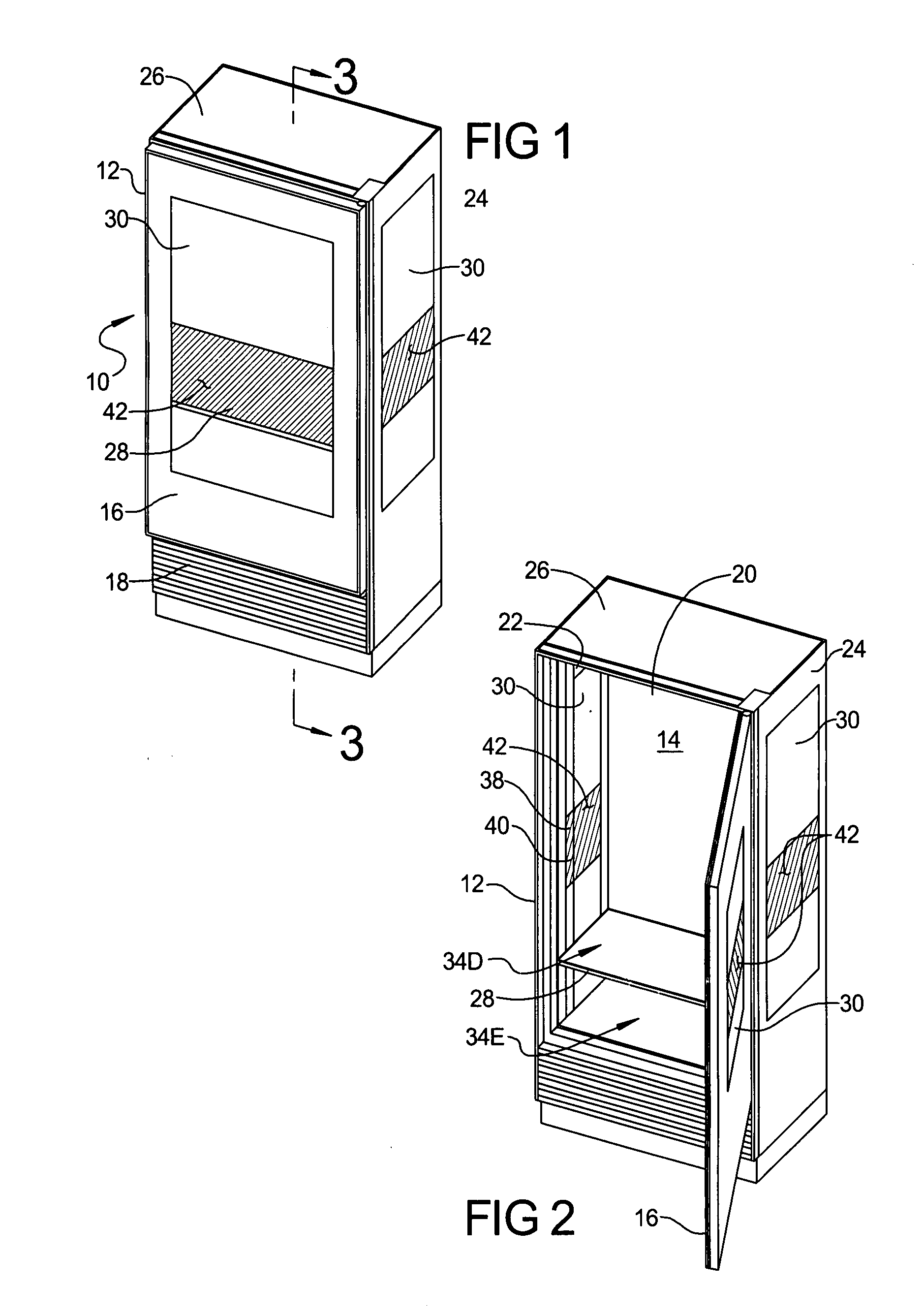 Refrigerated display merchandiser with light filter