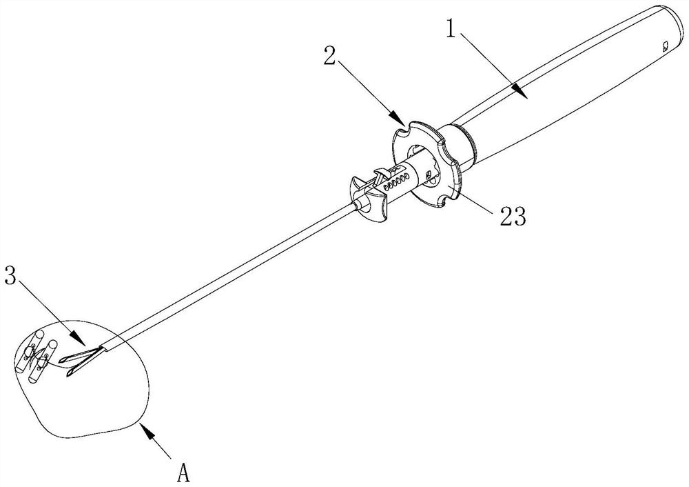 Meniscus suturing instrument with good stability