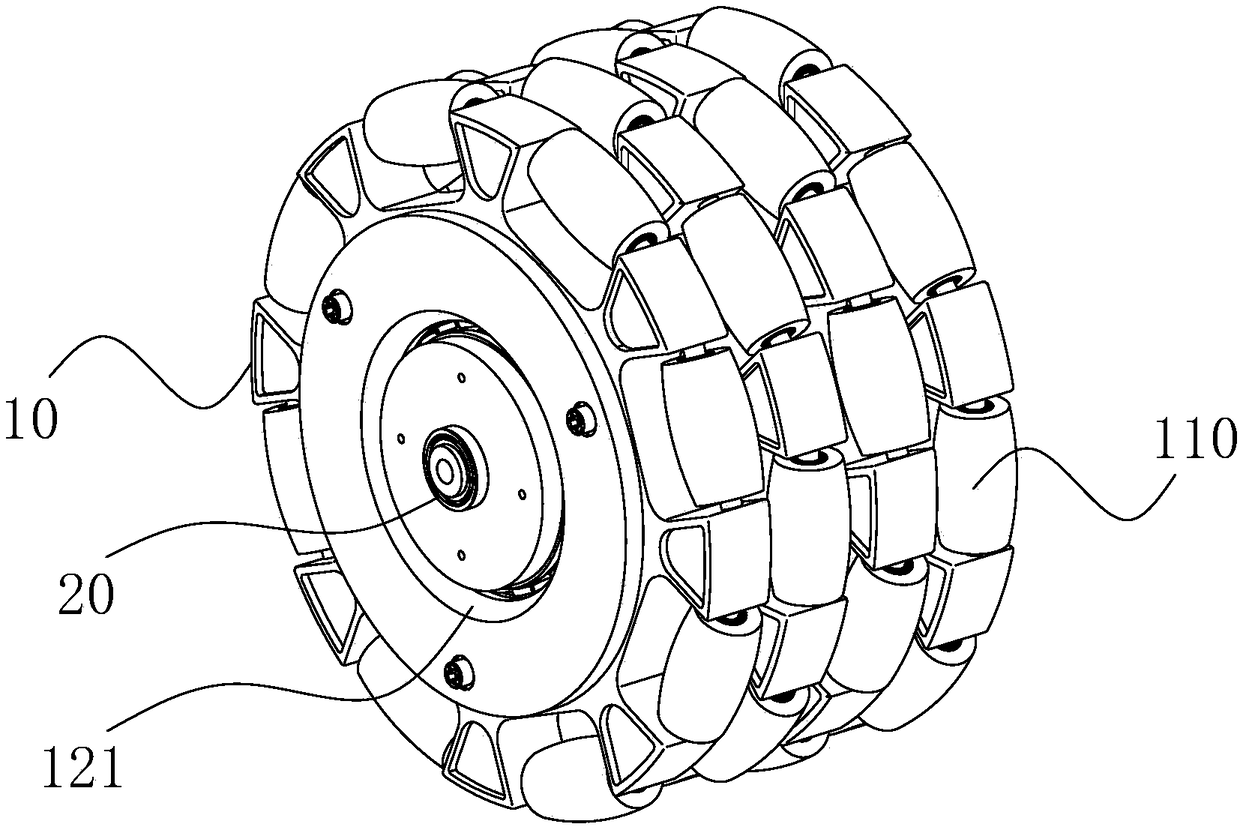 Reduction drive wheel and robot using the reduction drive wheel