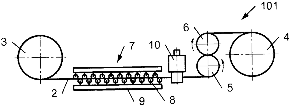 Method and device for producing a metal strip with substantially parallel strip edges