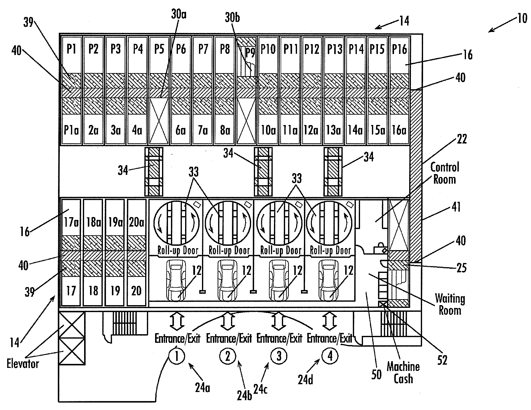 Automated Vehicle Parking Garage with Catwalk Installation