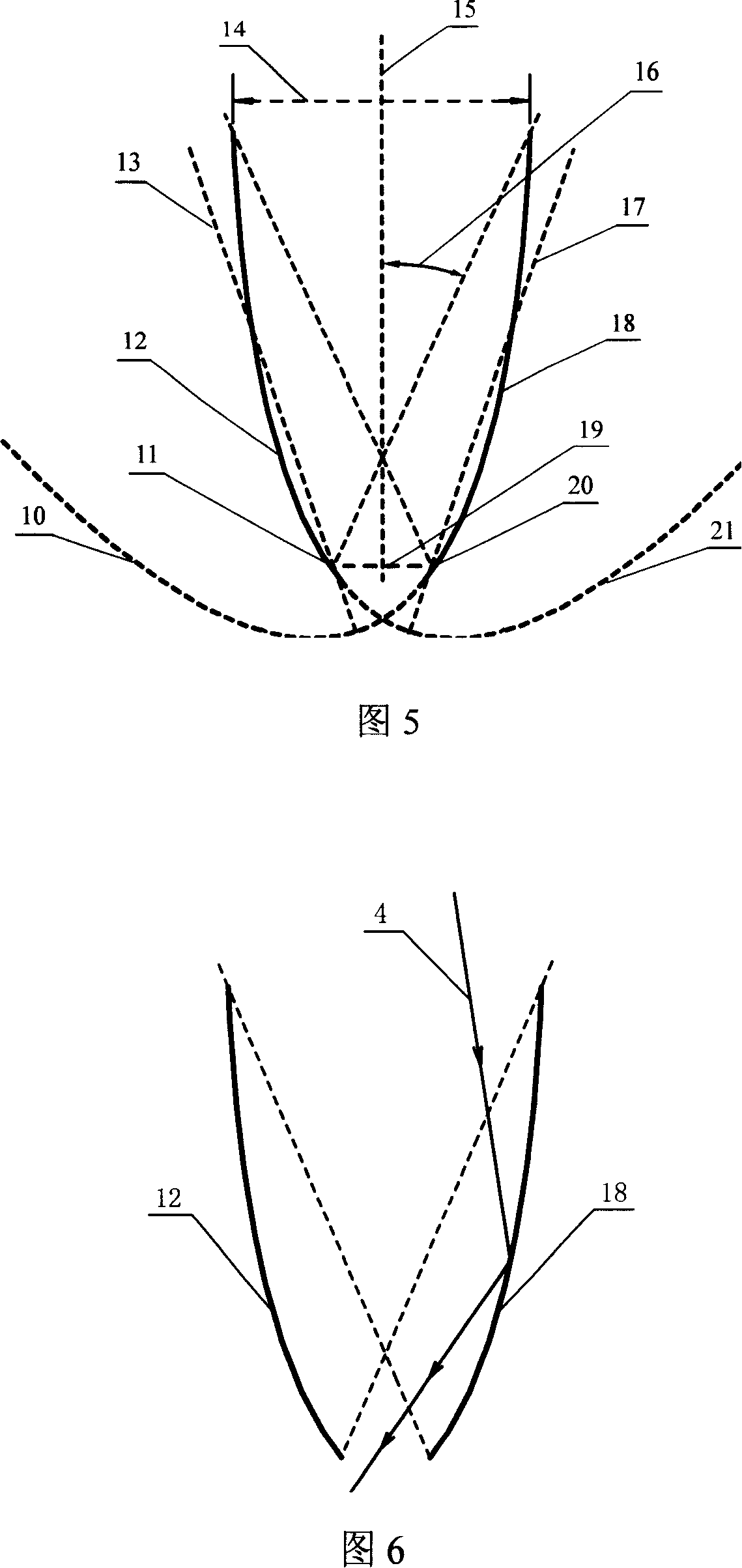 Multiple curved face composite solar energy concentrator based on bionics principle