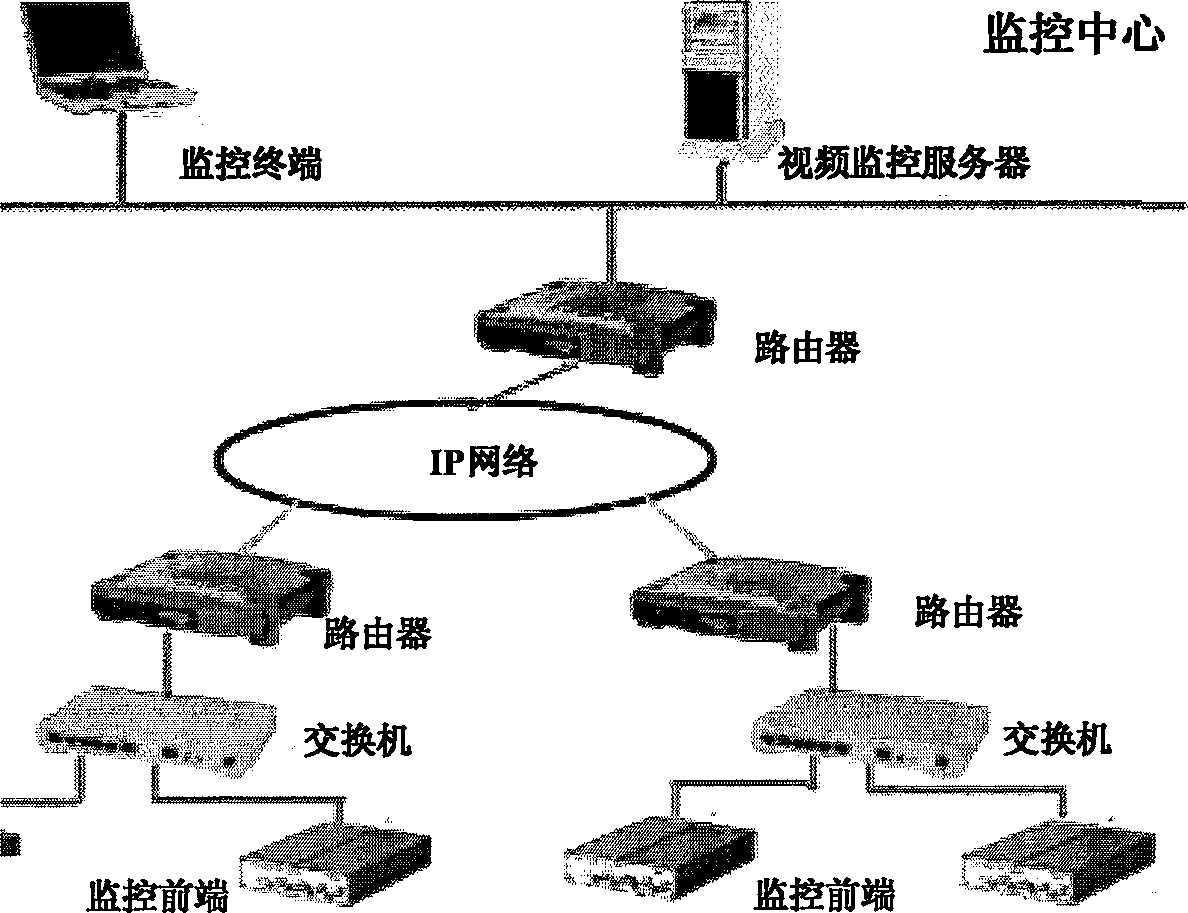 Embedded type network video monitor and control system