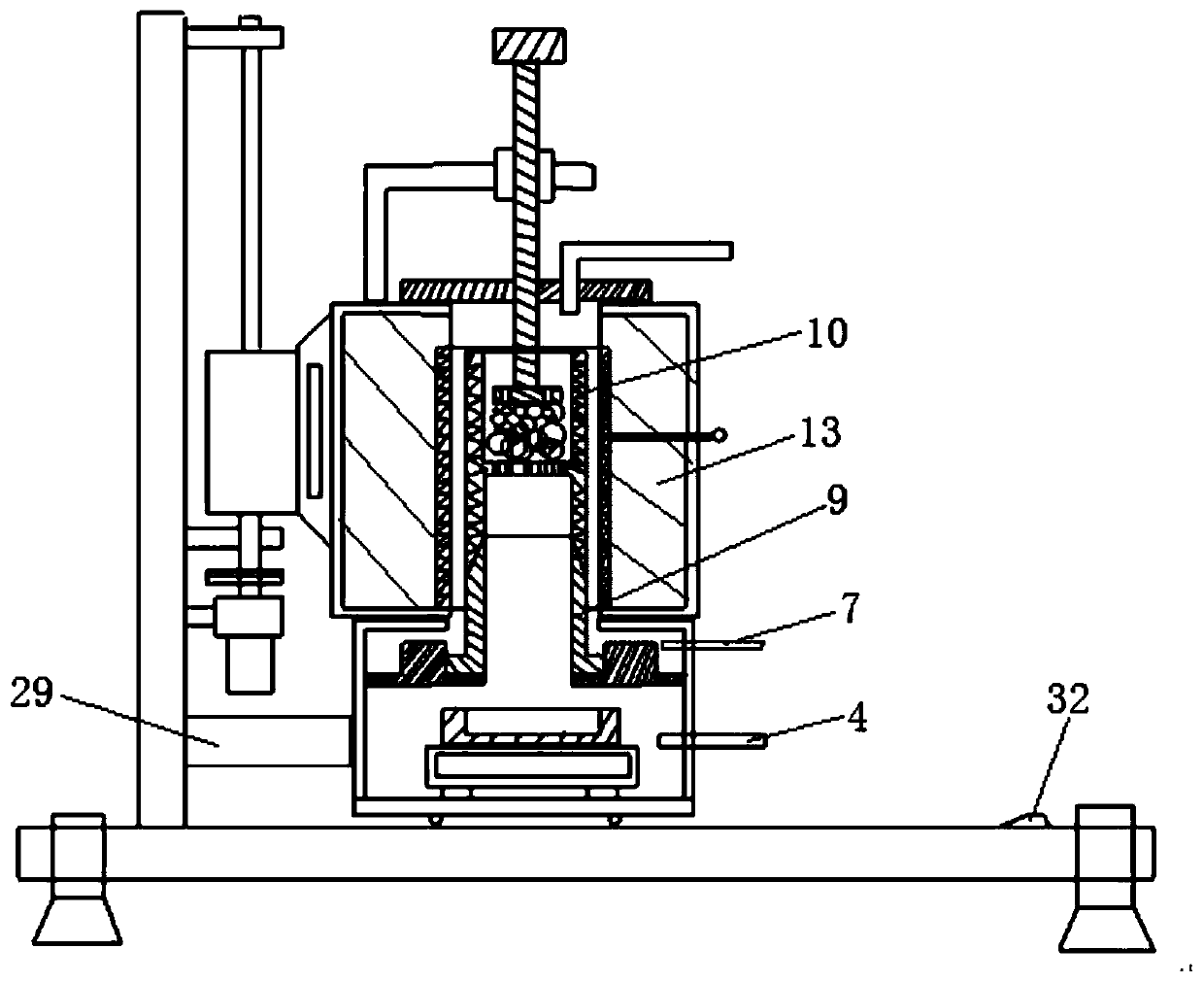 Iron ore high-temperature performance measuring device