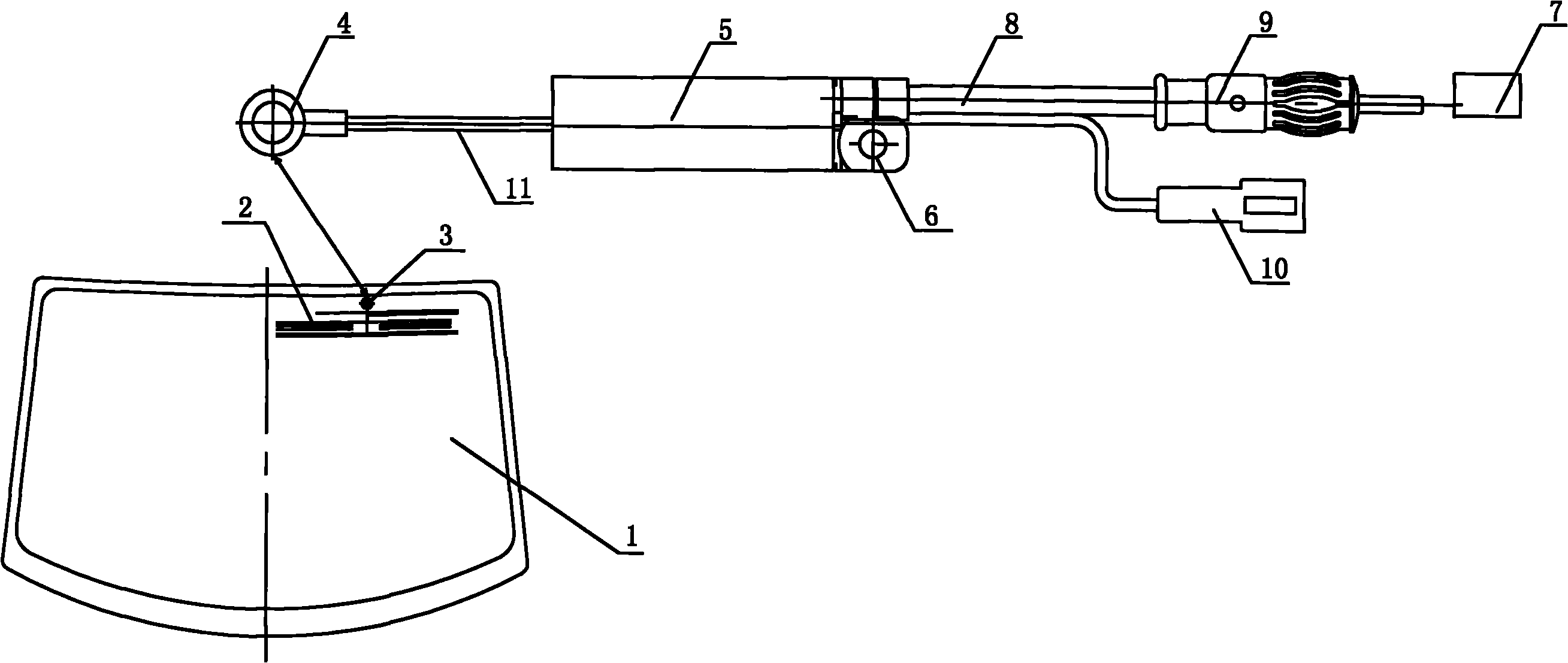 Amplifier system of front screen printed antenna for automobiles