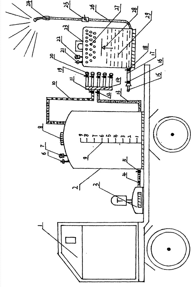 Efficient crop protection spraying combined device