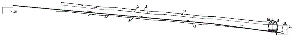 Ventilation transportation system for single-inclined-shaft multi-face tunnel construction