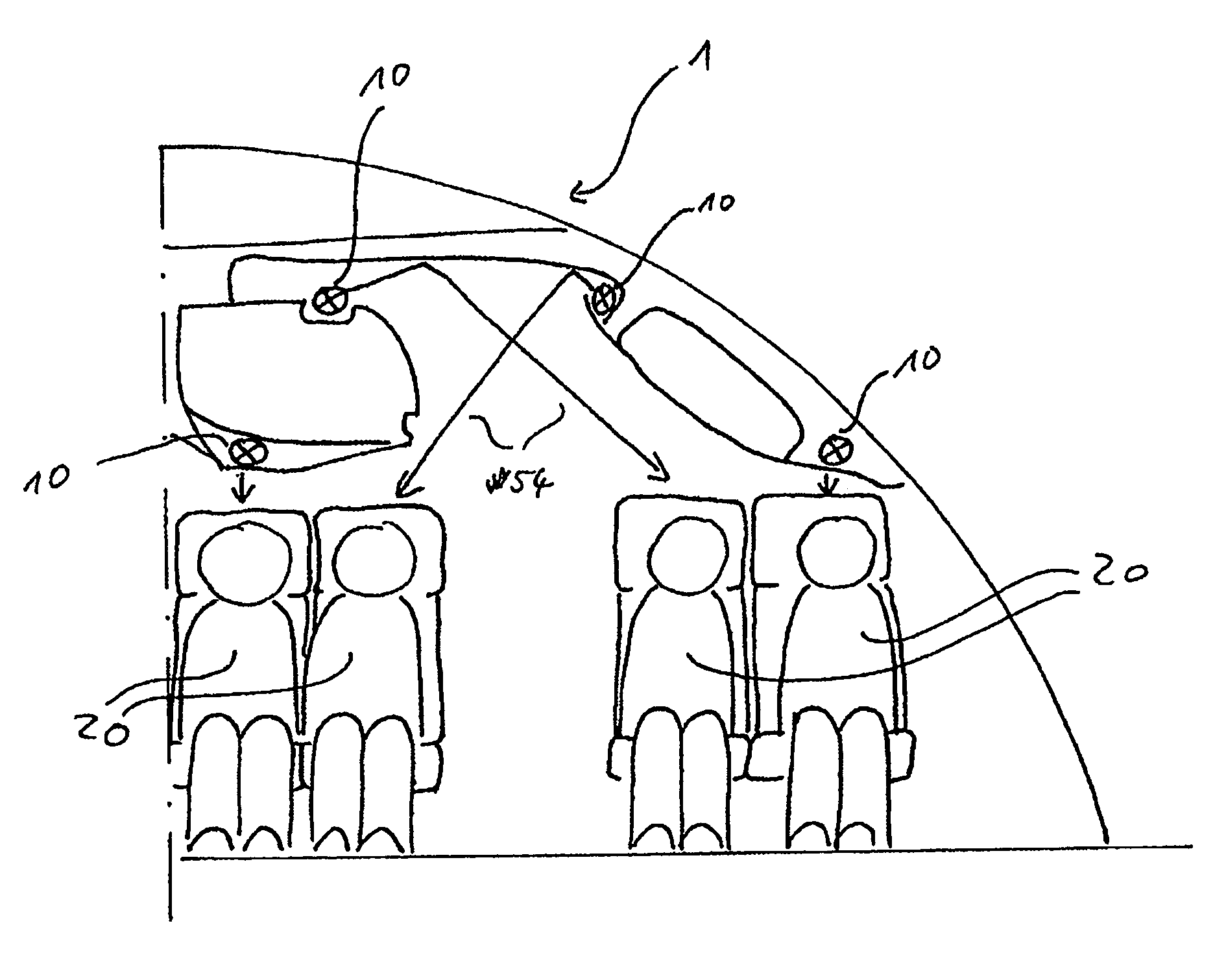 Aircraft having an illumination device