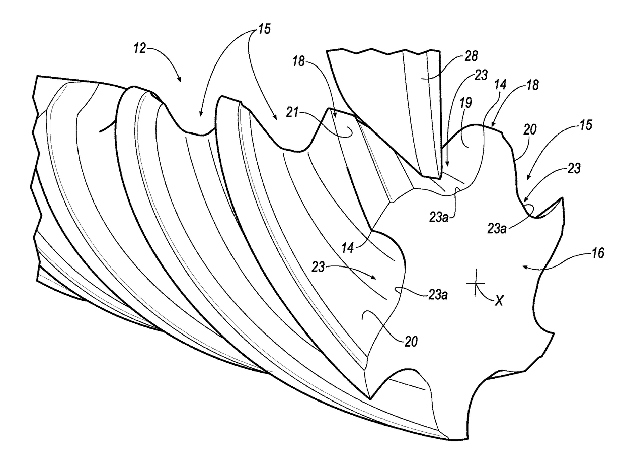 Cutting tool with enhanced chip evacuation capability and method of making same