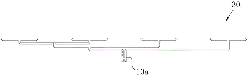 E-plane waveguide directional coupler and 16-way waveguide power divider applying coupler