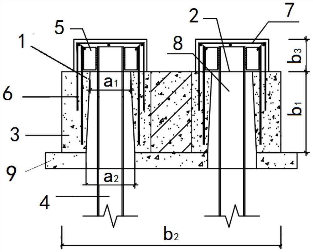 Anchor rod static pressure pile pre-stressed force sealing pile structure and construction method thereof