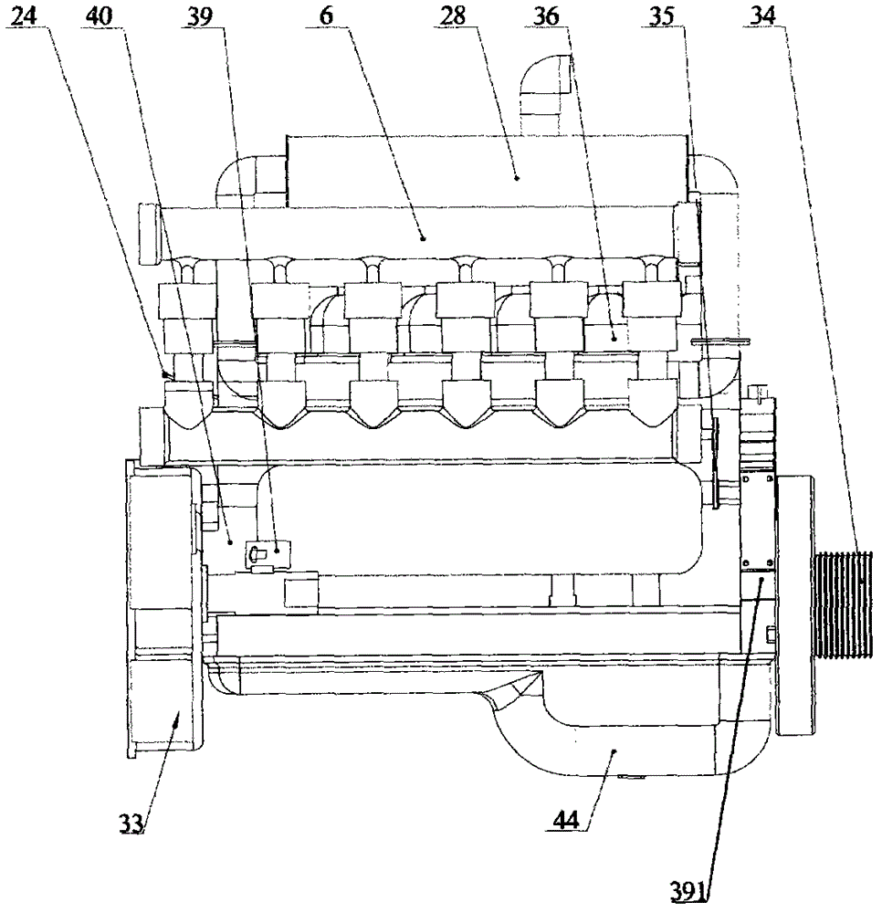 Compressed air engine assembly with tail gas recovery loop