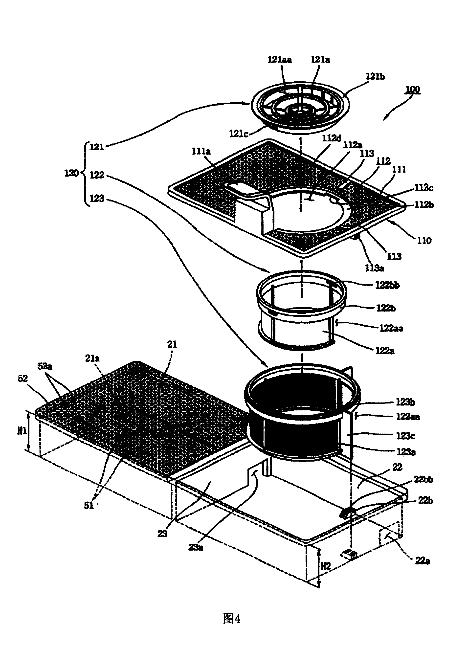 Filter core assembly and dish washing machine with the same