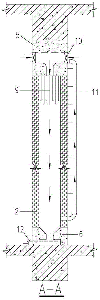 A carbon fiber conductive concrete wall type dust removal device