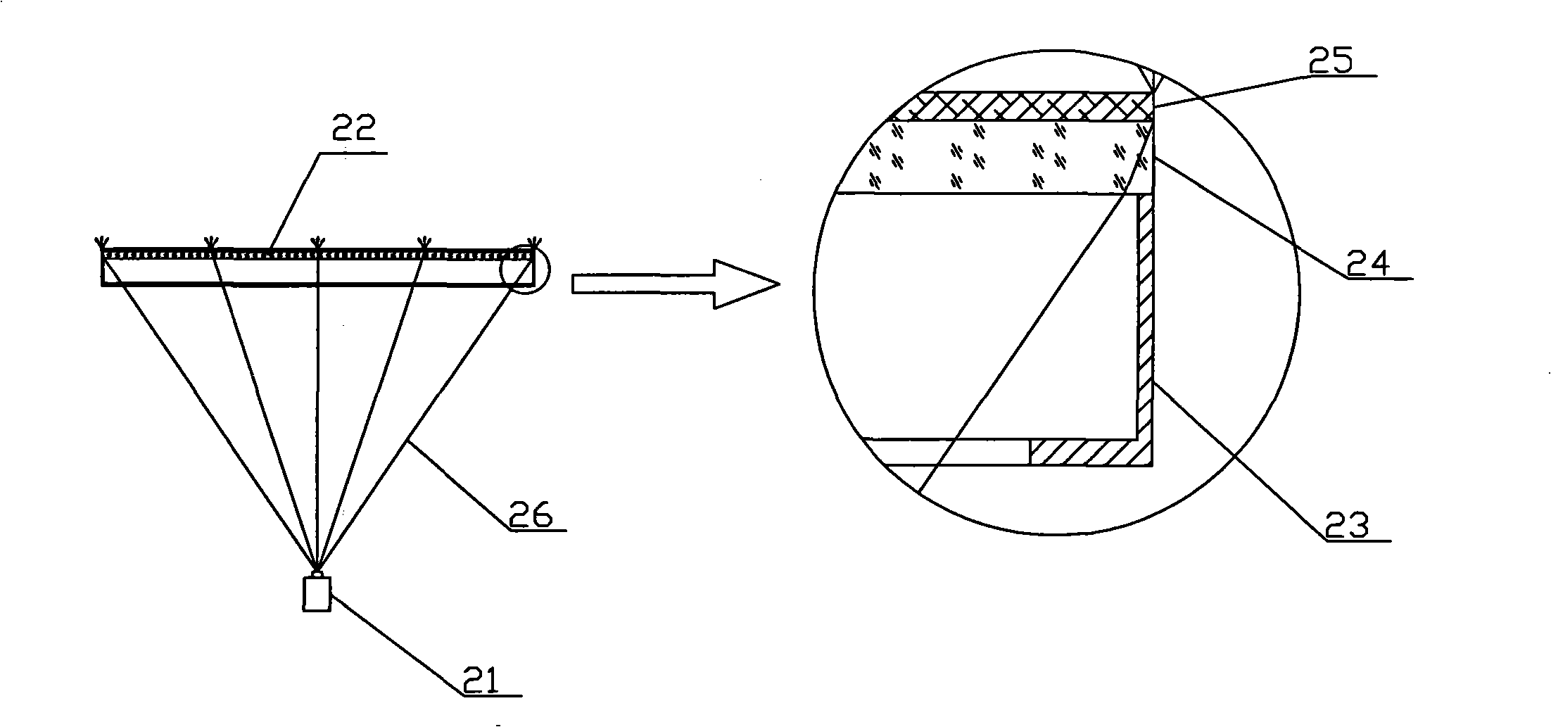 Seamless splicing method of back projection unit and special optical structure