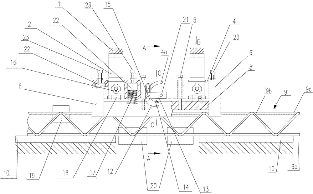 Side bending prevention device of truss welding production line