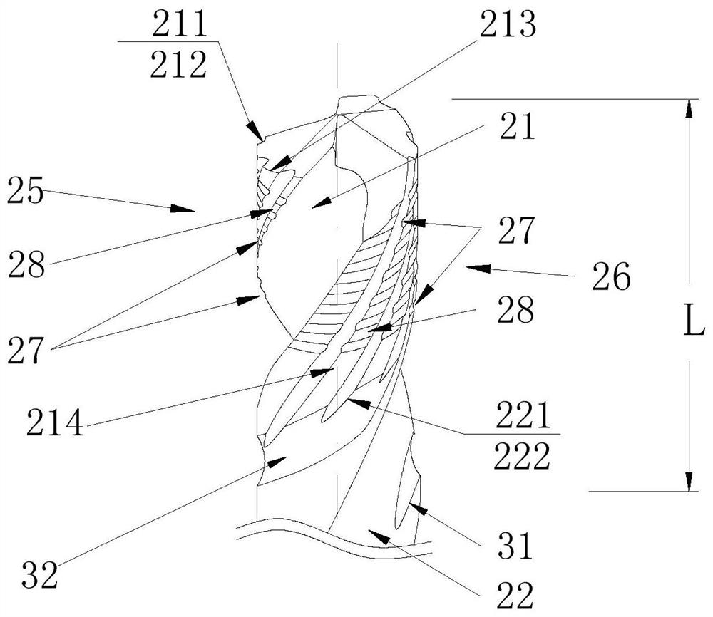 Vibration suppression and friction reduction type deep hole drill bit