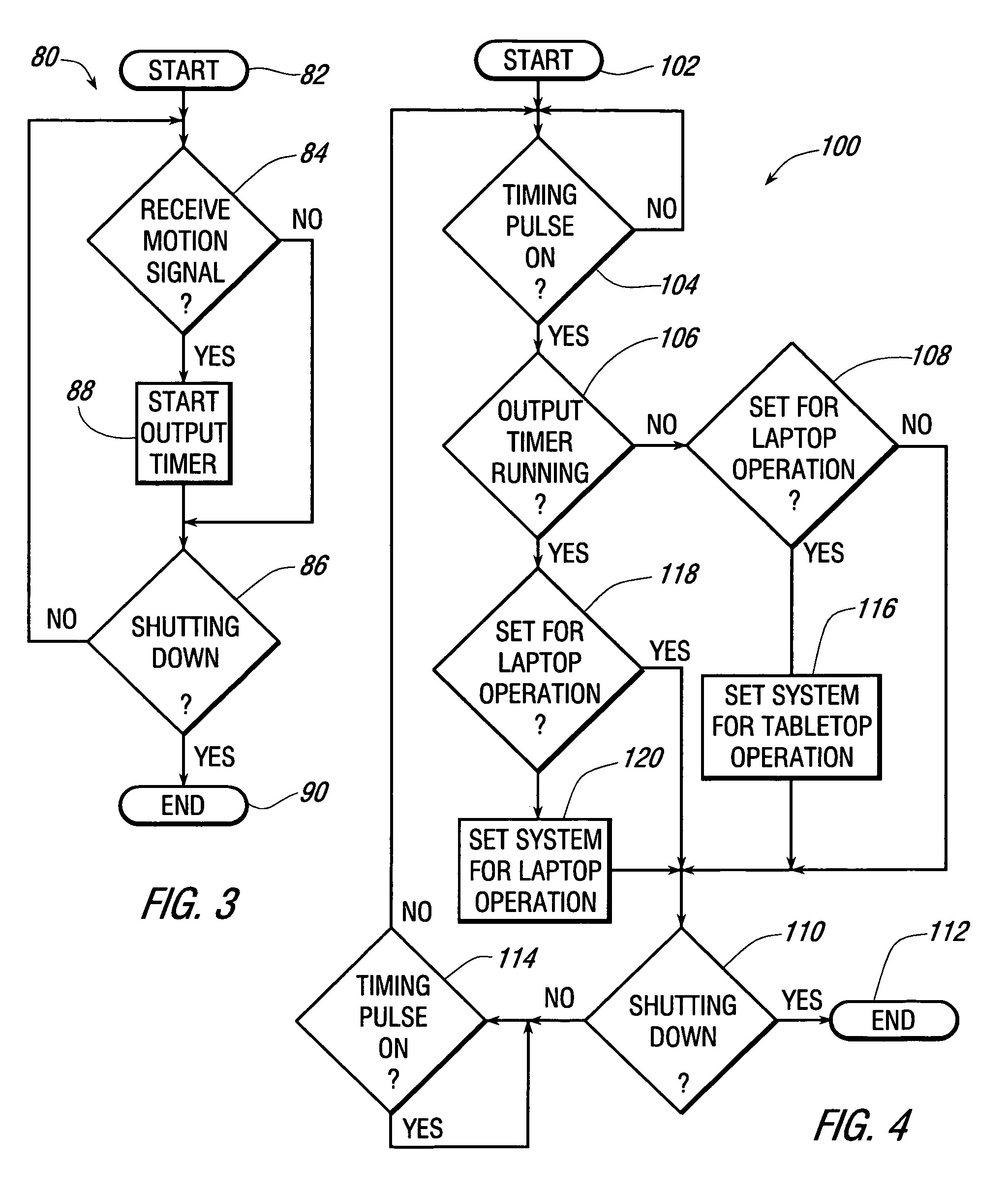 Controlling a surface temperature of a portable computer for user comfort in response to motion detection