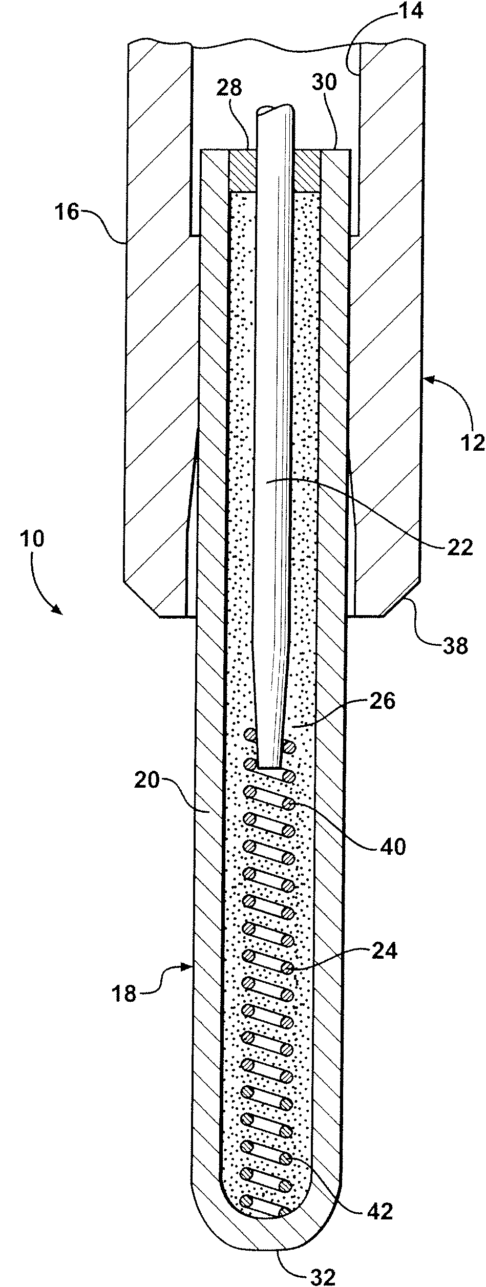 Glow plug with metallic heater probe