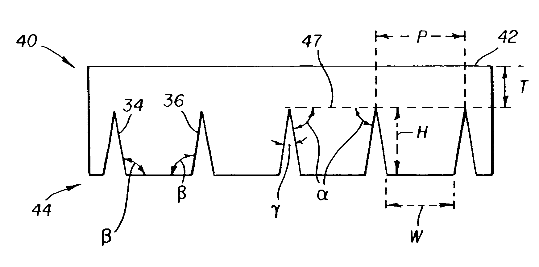 Brightness enhancement article having trapezoidal prism surface