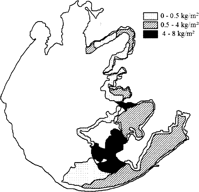 Method for determining ecological dredging range of water body pollution bottom sediment