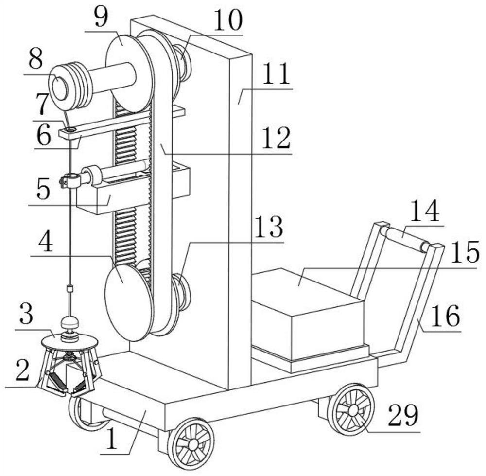 Mine rock clamping and lifting device