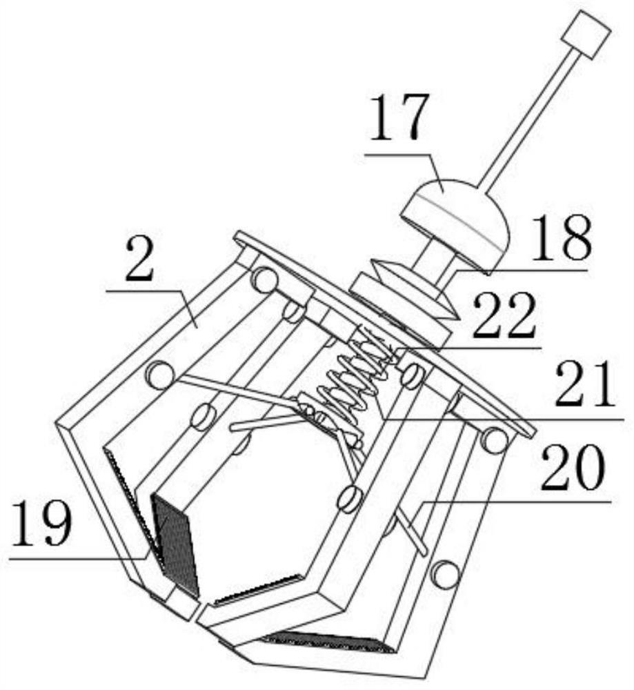 Mine rock clamping and lifting device