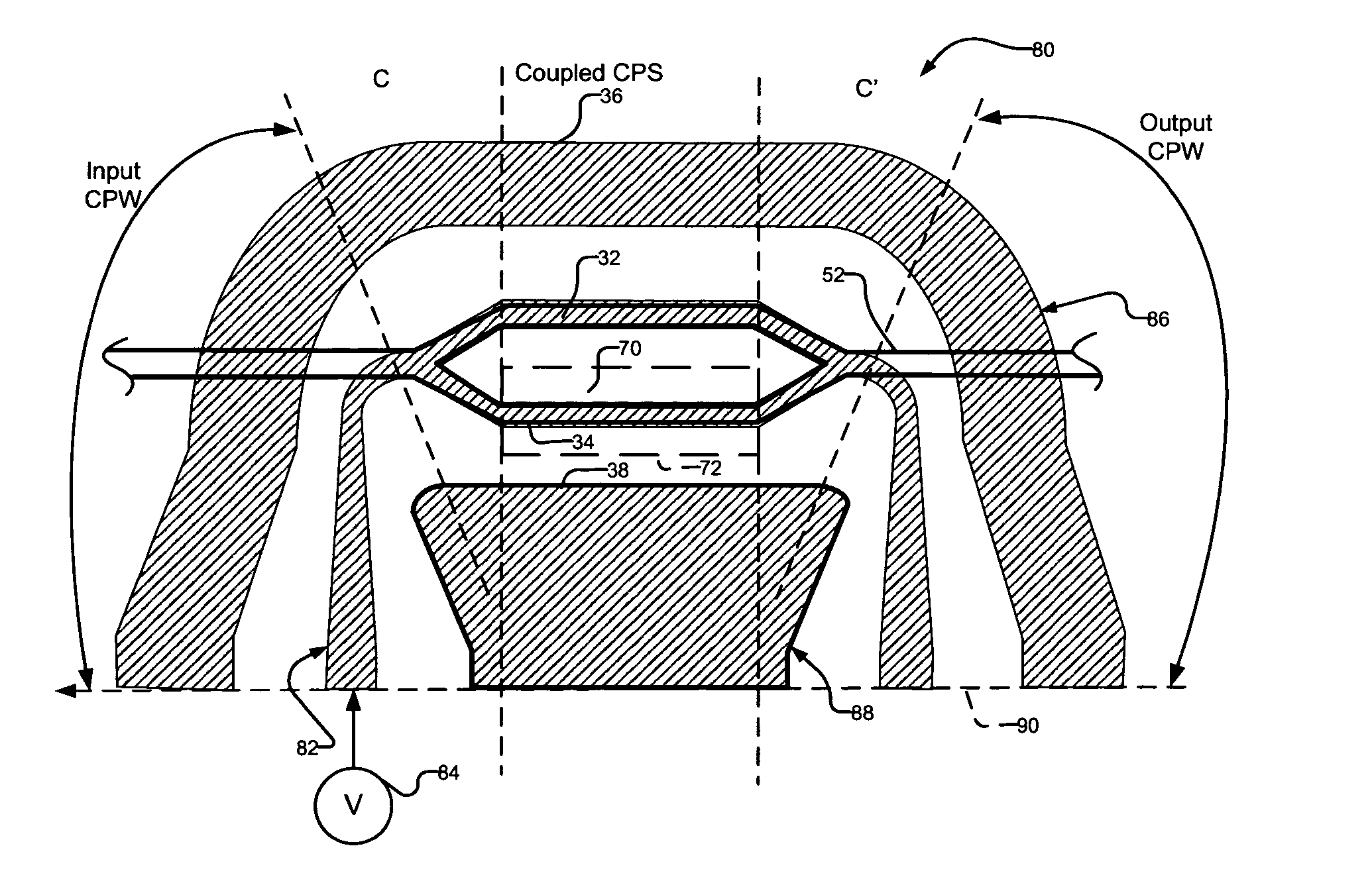 Optical modulator with coupled coplanar strip electrode and domain inversion