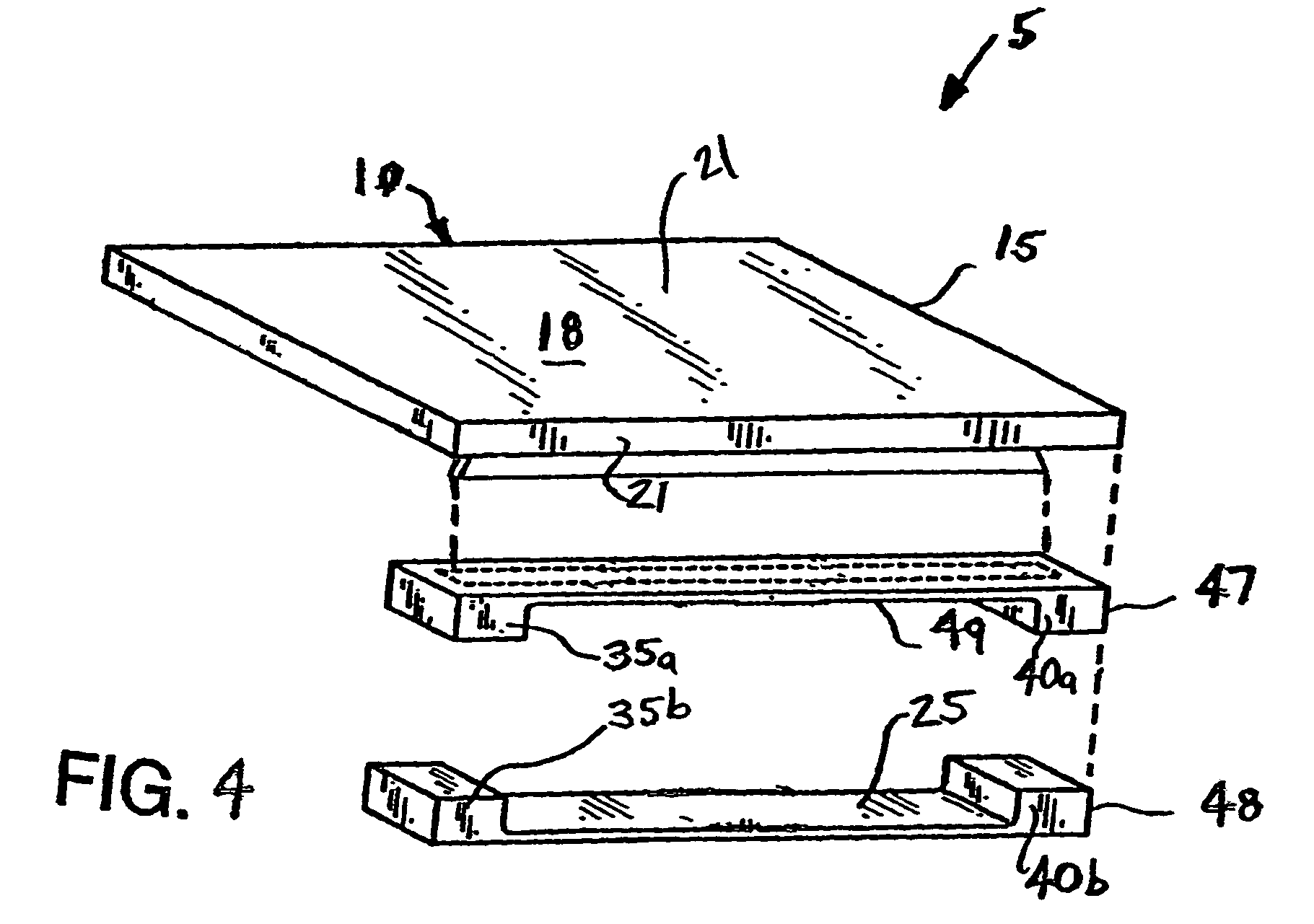 Blow molded pallet with pre-formed inserts