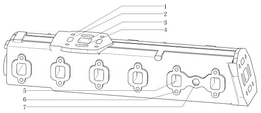 Water-cooling exhaust pipe for natural gas engine not for vehicle