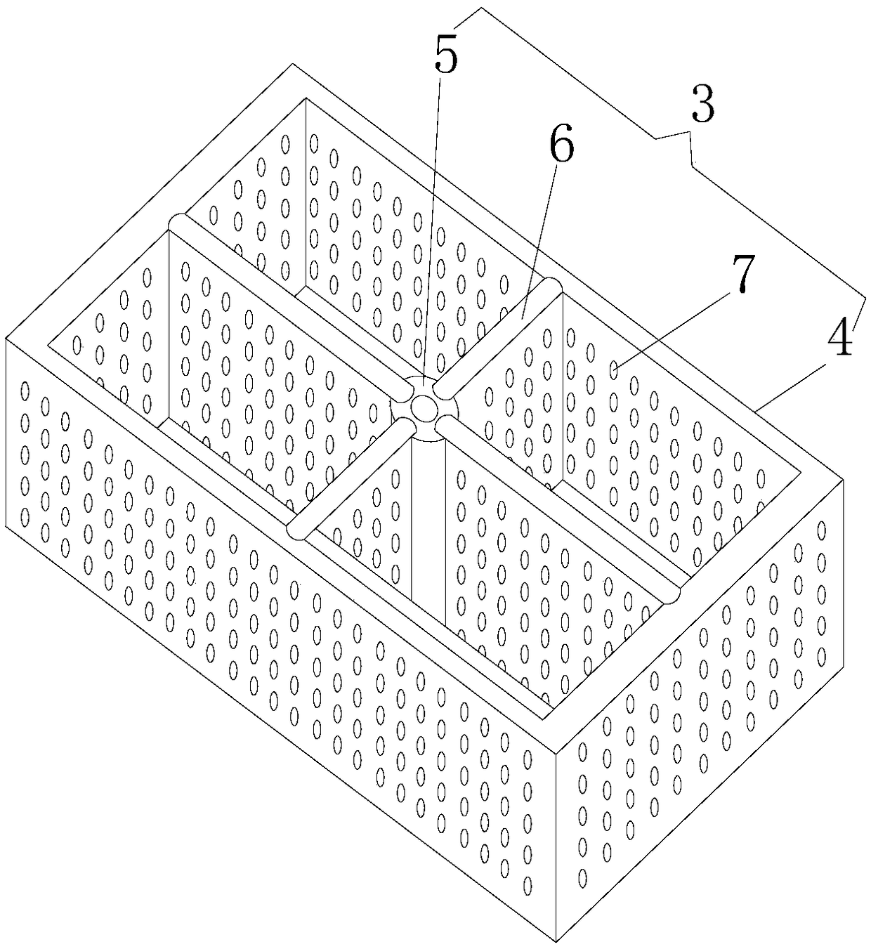 Laminated factory-like efficient aquaculture porous shrimp nest