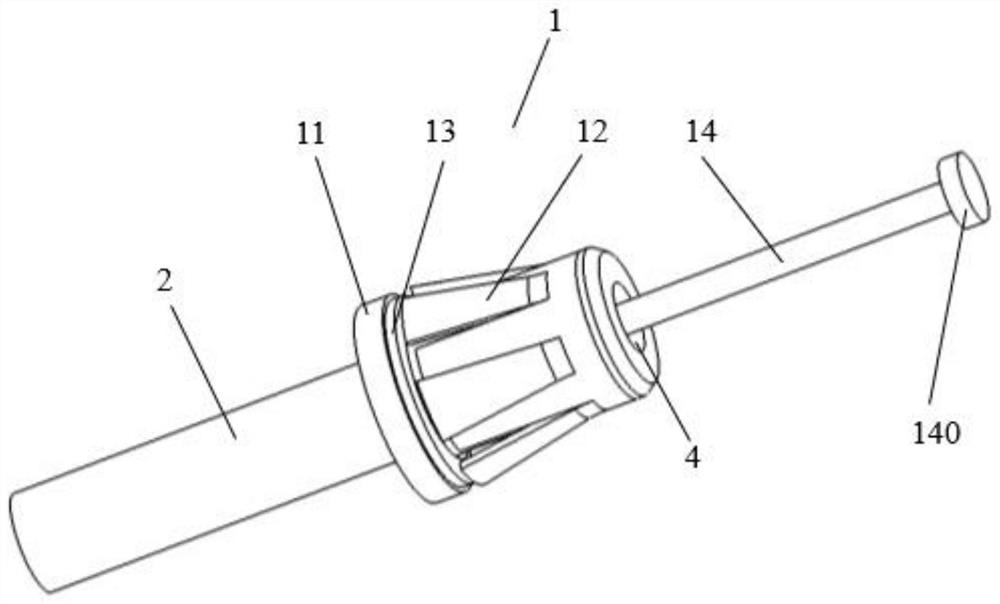 Self-fixed type parking inhaul cable and vehicle