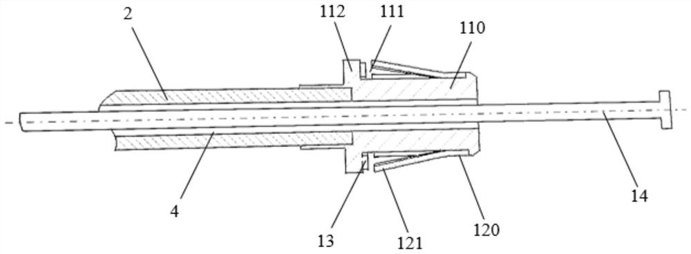 Self-fixed type parking inhaul cable and vehicle