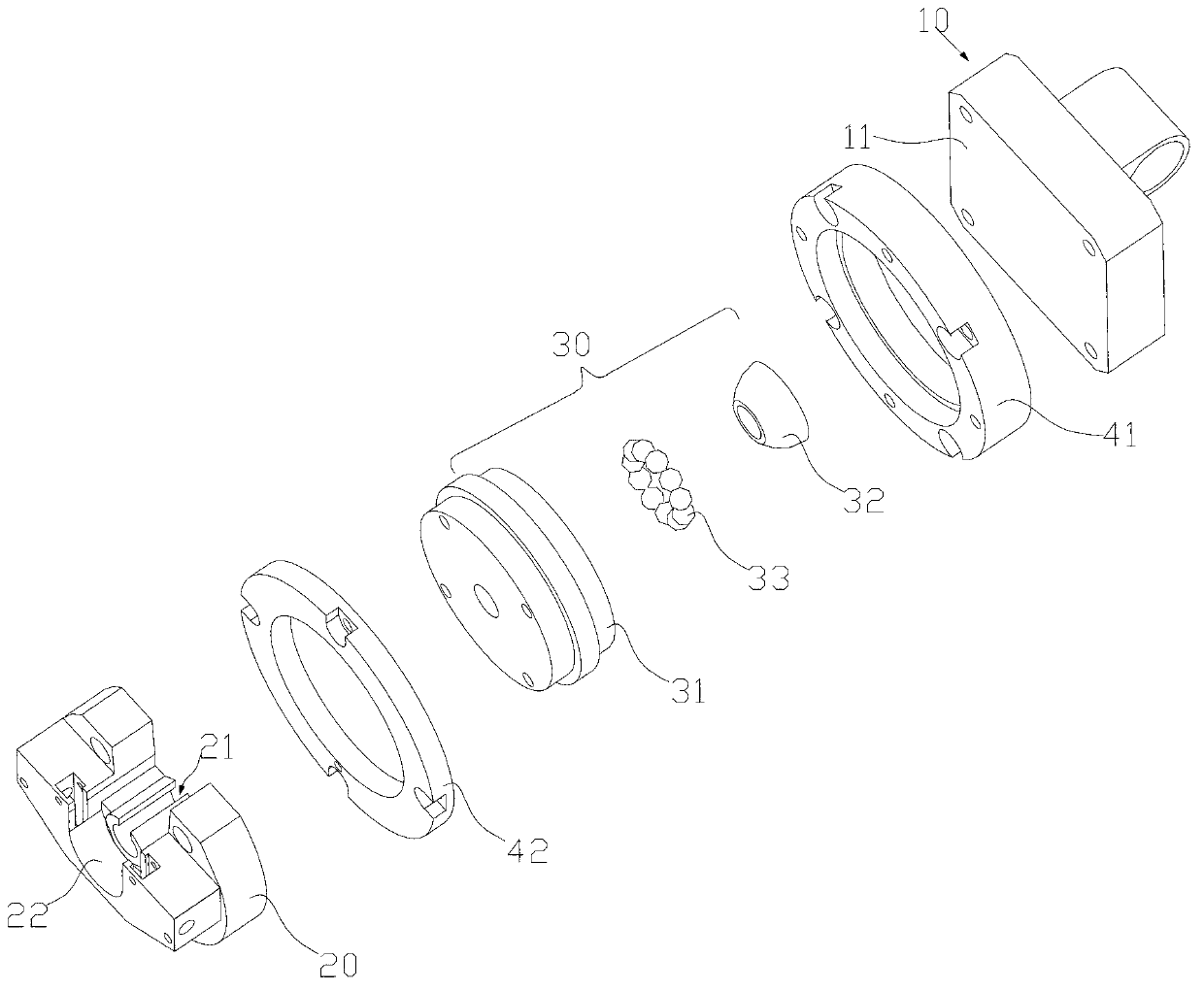 Center-adjusting device for pressing and assembling bearing