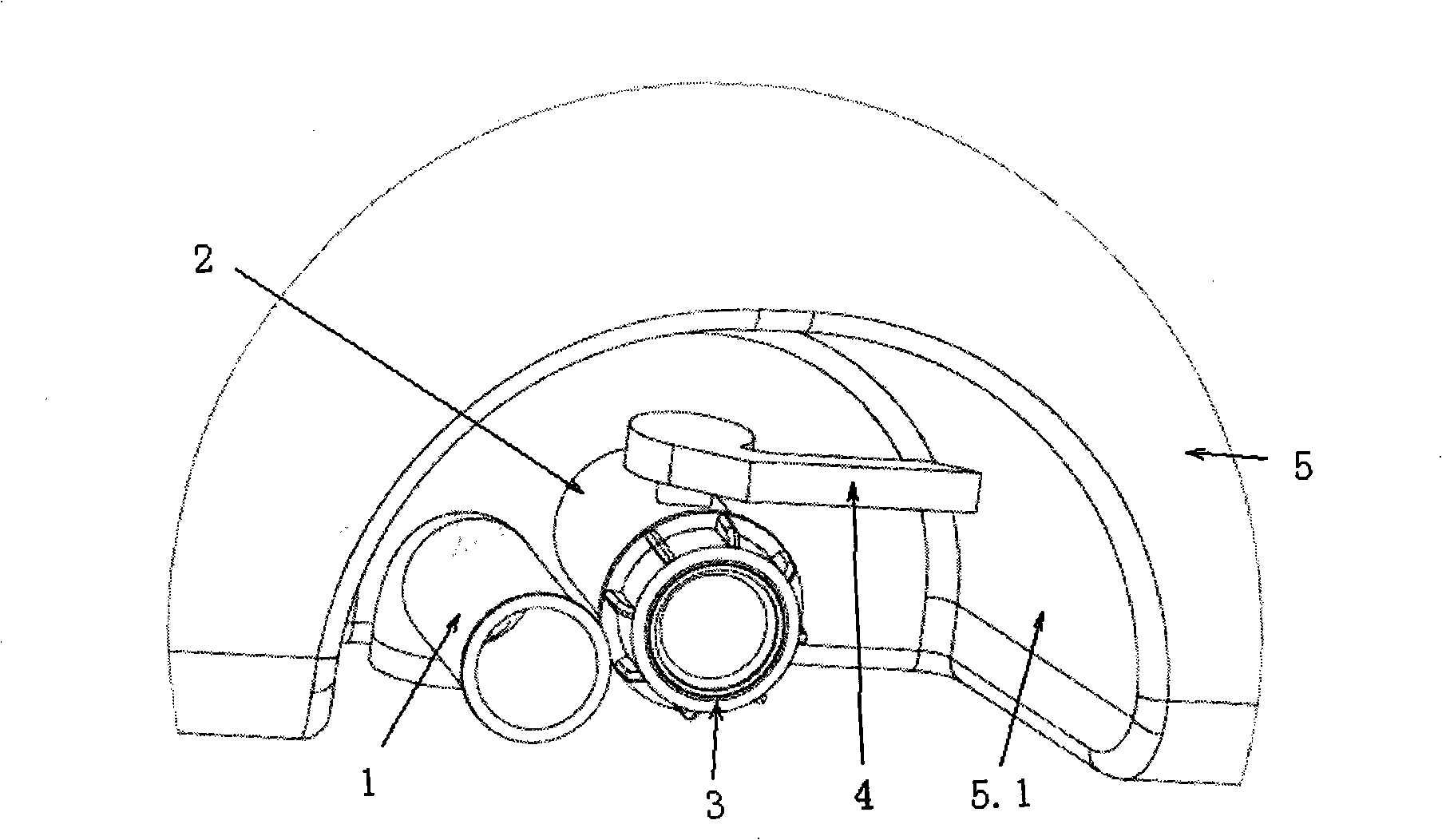 Novel medium-sized bulk loading container with liquid discharge lid