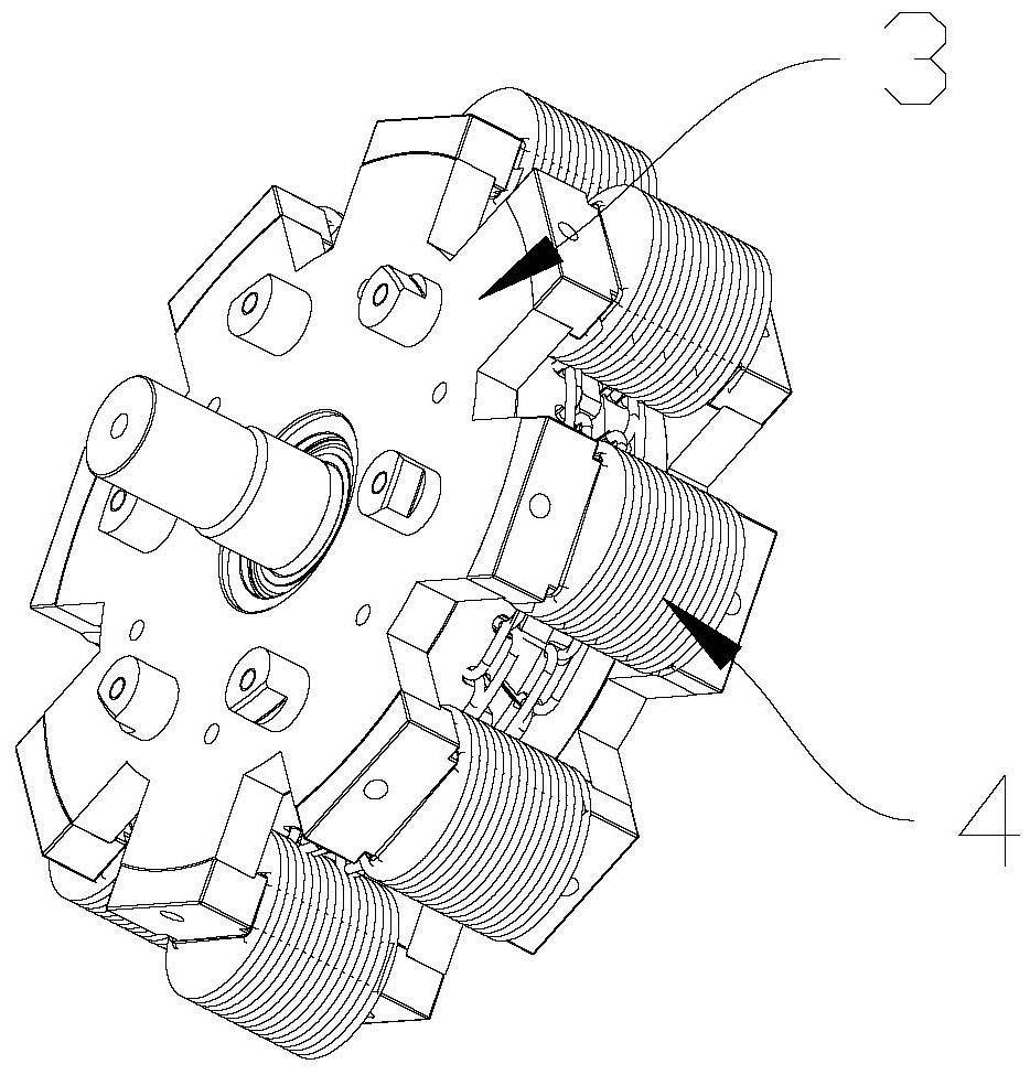 Homopolar four-phase brushless AC generator